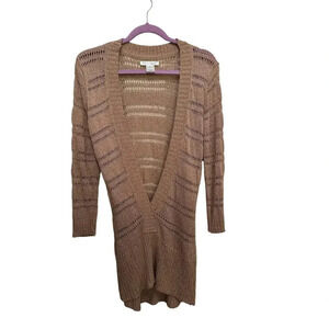 White House Black Market Crochet Knit Cardigan Sweater Size M